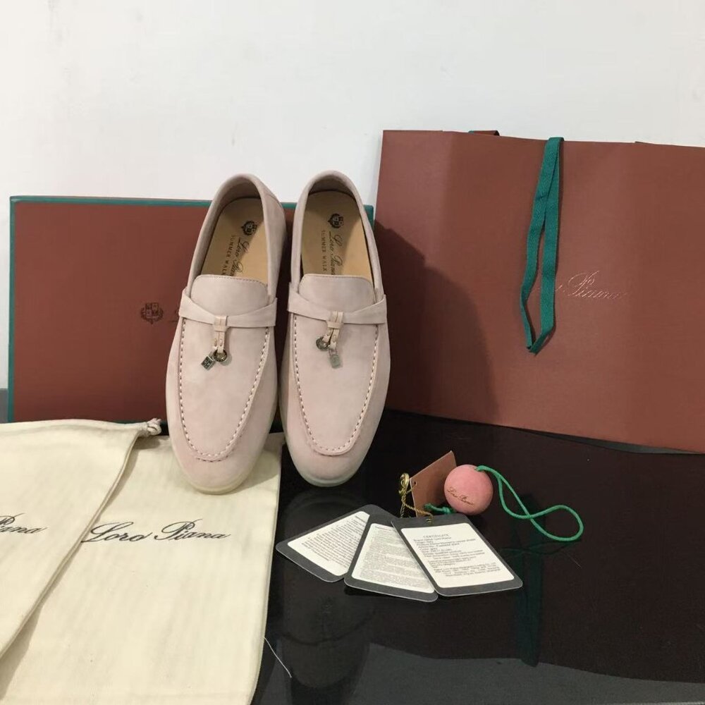 Loro Piana Women's SUMMER CHARMS WALK 13 SUEDE Loafers EU 37